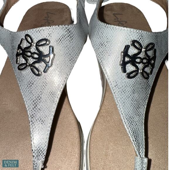 LifeStride Velocity 2.0 Soft System Buckle Thong Sandals Gold Size 10 - Picture 11 of 16